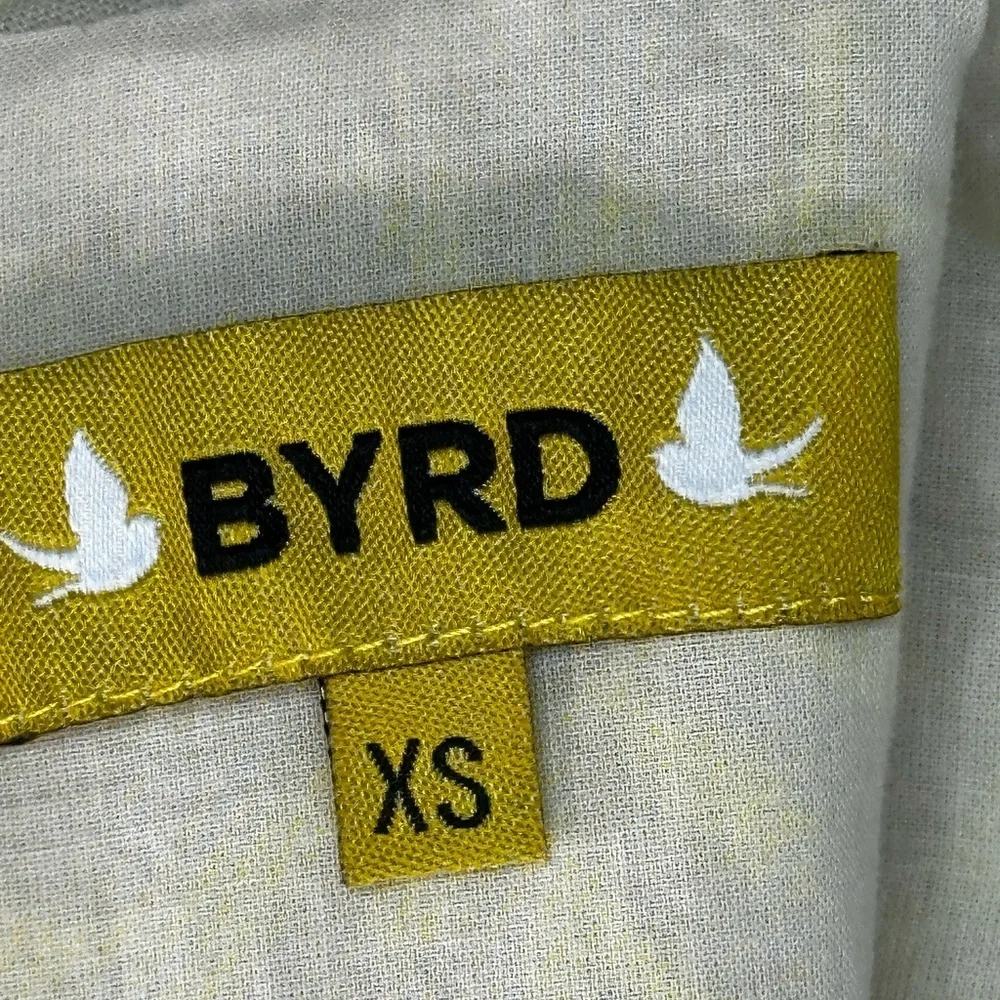 Byrd Maxi Dress Statement Sleeve Yellow Lace Mock Neck Size XS Like New